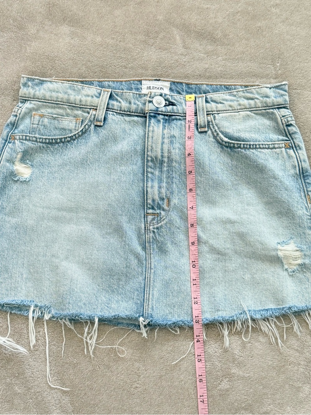 Hudson Denim skirt, blue color, shattered size 26 - Picture 9 of 11